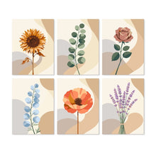 Load image into Gallery viewer, Mini Paint by Numbers Set 15x20cm (6 pieces) - Botanical Study Figured'Art