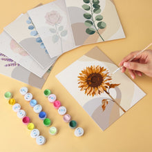 Load image into Gallery viewer, Mini Paint by Numbers Set 15x20cm (6 pieces) - Botanical Study
