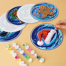 Load image into Gallery viewer, Mini Paint by Numbers Set - Discs Ø20cm (6 pieces) - Winter Wonders