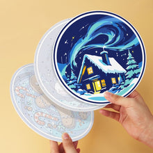 Load image into Gallery viewer, Mini Paint by Numbers Set - Discs Ø20cm (6 pieces) - Winter Wonders