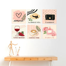 Load image into Gallery viewer, Mini Paint by Numbers Set 20x20cm (6 pieces) - La Vie en Rose