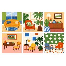 Load image into Gallery viewer, Mini Paint by Numbers Set 20x20cm (6 pieces) - Charming Rooms Figured'Art
