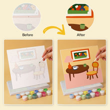 Load image into Gallery viewer, Mini Paint by Numbers Set 20x20cm (6 pieces) - Charming Rooms