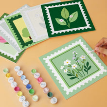 Load image into Gallery viewer, Mini Paint by Numbers Set 20x20cm (6 pieces) - Nature Stamp