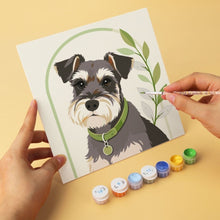 Load image into Gallery viewer, Mini Paint by Numbers Set 20x20cm (6 pieces) - Pastel Dog Portraits