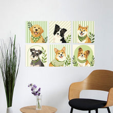 Load image into Gallery viewer, Mini Paint by Numbers Set 20x20cm (6 pieces) - Pastel Dog Portraits