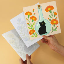 Load image into Gallery viewer, Mini Paint by Numbers Set 20x20cm (6 pieces) - Botanical Black Cats
