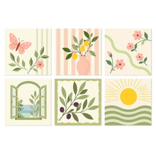 Load image into Gallery viewer, Mini Paint by Numbers Set 20x20cm (6 pieces) - Garden Whispers Figured'Art