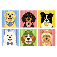 Load image into Gallery viewer, Mini Paint by Numbers Set 20x20cm (6 pieces) - Nice friends Figured'Art