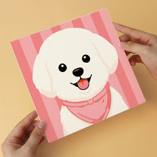 Load image into Gallery viewer, Mini Paint by Numbers Set 20x20cm (6 pieces) - Stylish Pup Gallery