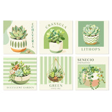 Load image into Gallery viewer, Mini Paint by Numbers Set 20x20cm (6 pieces) - Succulent Garden Figured'Art