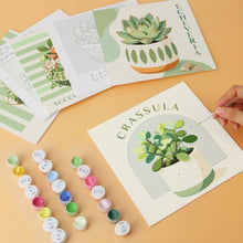 Load image into Gallery viewer, Mini Paint by Numbers Set 20x20cm (6 pieces) - Succulent Garden