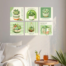 Load image into Gallery viewer, Mini Paint by Numbers Set 20x20cm (6 pieces) - Succulent Garden