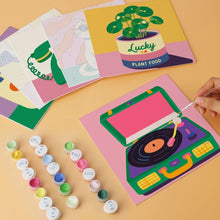 Load image into Gallery viewer, Mini Paint by Numbers Set 20x20cm (6 pieces) - Sixties Charm
