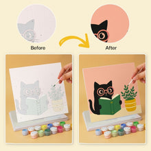 Load image into Gallery viewer, Mini Paint by Numbers Set 20x20cm (6 pieces) - Literary Cats