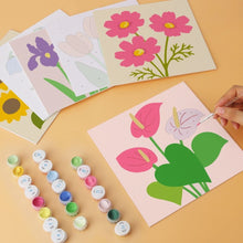 Load image into Gallery viewer, Mini Paint by Numbers Set 20x20cm (6 pieces) - Pastel Petals