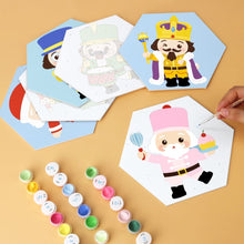 Load image into Gallery viewer, Mini Paint by Numbers Set - Hexagons (6 pieces) - Merry Little Characters