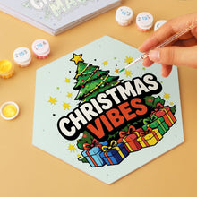 Load image into Gallery viewer, Mini Paint by Numbers Set - Hexagons (6 pieces) - Christmas Mood