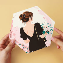 Load image into Gallery viewer, Mini Paint by Numbers Set - Hexagons (6 pieces) - Women travelling