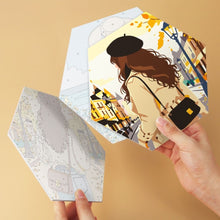 Load image into Gallery viewer, Mini Paint by Numbers Set - Hexagons (6 pieces) - Women travelling
