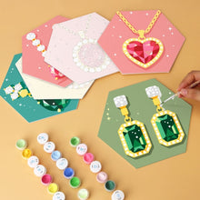 Load image into Gallery viewer, Mini Paint by Numbers Set - Hexagons (6 pieces) - Precious Gems