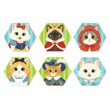 Load image into Gallery viewer, Mini Paint by Numbers Set - Hexagons (6 pieces) - Cats in Costumes Figured'Art