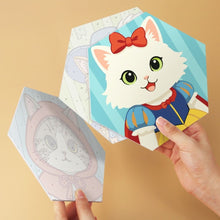 Load image into Gallery viewer, Mini Paint by Numbers Set - Hexagons (6 pieces) - Cats in Costumes
