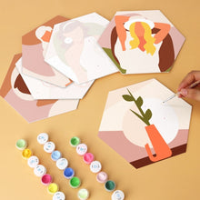 Load image into Gallery viewer, Mini Paint by Numbers Set - Hexagons (6 pieces) - Terracotta Muse