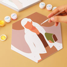 Load image into Gallery viewer, Mini Paint by Numbers Set - Hexagons (6 pieces) - Terracotta Muse