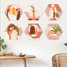 Load image into Gallery viewer, Mini Paint by Numbers Set - Hexagons (6 pieces) - Terracotta Muse