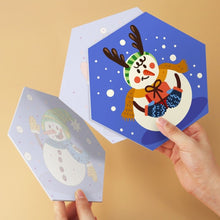 Load image into Gallery viewer, Mini Paint by Numbers Set - Hexagons (6 pieces) - Frosty Friends