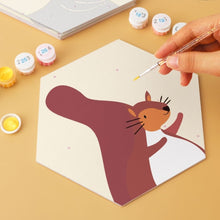 Load image into Gallery viewer, Mini Paint by Numbers Set - Hexagons (6 pieces) - Wildlife Shapes