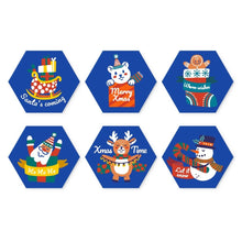 Load image into Gallery viewer, Mini Paint by Numbers Set - Hexagons (6 pieces) - Ho Ho Holiday Figured'Art