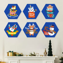 Load image into Gallery viewer, Mini Paint by Numbers Set - Hexagons (6 pieces) - Ho Ho Holiday