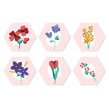 Load image into Gallery viewer, Mini Paint by Numbers Set - Hexagons (6 pieces) - Delicate Petals Figured'Art