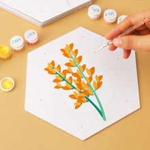 Load image into Gallery viewer, Mini Paint by Numbers Set - Hexagons (6 pieces) - Delicate Petals
