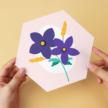 Load image into Gallery viewer, Mini Paint by Numbers Set - Hexagons (6 pieces) - Delicate Petals