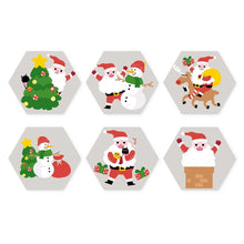 Load image into Gallery viewer, Mini Paint by Numbers Set - Hexagons (6 pieces) - Santa and Friends Figured'Art
