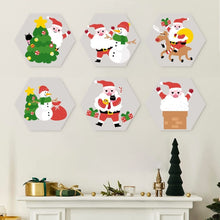Load image into Gallery viewer, Mini Paint by Numbers Set - Hexagons (6 pieces) - Santa and Friends