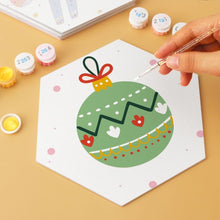 Load image into Gallery viewer, Mini Paint by Numbers Set - Hexagons (6 pieces) - Holiday Set