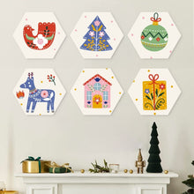 Load image into Gallery viewer, Mini Paint by Numbers Set - Hexagons (6 pieces) - Holiday Set
