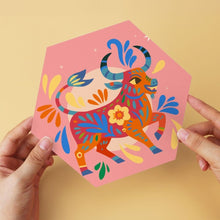 Load image into Gallery viewer, Mini Paint by Numbers Set - Hexagons (6 pieces) - Boho Animal Set