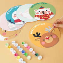 Load image into Gallery viewer, Mini Paint by Numbers Set - Discs Ø20cm (6 pieces) - Festive Whimsy
