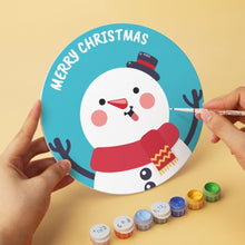 Load image into Gallery viewer, Mini Paint by Numbers Set - Discs Ø20cm (6 pieces) - Festive Whimsy