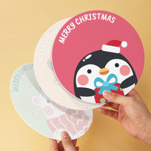 Load image into Gallery viewer, Mini Paint by Numbers Set - Discs Ø20cm (6 pieces) - Festive Whimsy