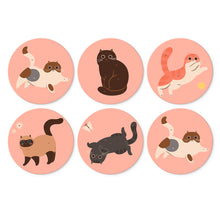 Load image into Gallery viewer, Mini Paint by Numbers Set - Discs Ø20cm (6 pieces) - The Curious Cats Figured'Art