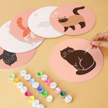 Load image into Gallery viewer, Mini Paint by Numbers Set - Discs Ø20cm (6 pieces) - The Curious Cats
