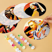 Load image into Gallery viewer, Mini Paint by Numbers Set - Discs Ø20cm (6 pieces) - Artistic Icons