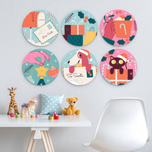 Load image into Gallery viewer, Mini Paint by Numbers Set - Discs Ø20cm (6 pieces) - Merry Little Wonders
