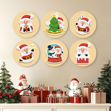 Load image into Gallery viewer, Mini Paint by Numbers Set - Discs Ø20cm (6 pieces) - Holiday Magic